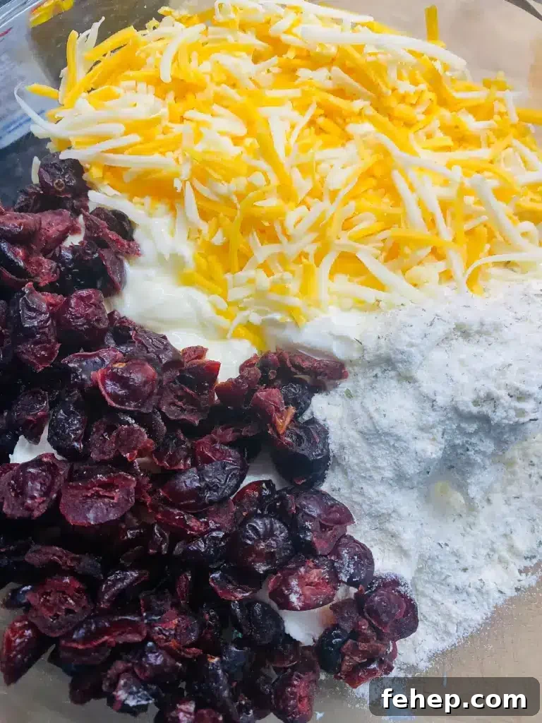 dip in a bowl before mixing together