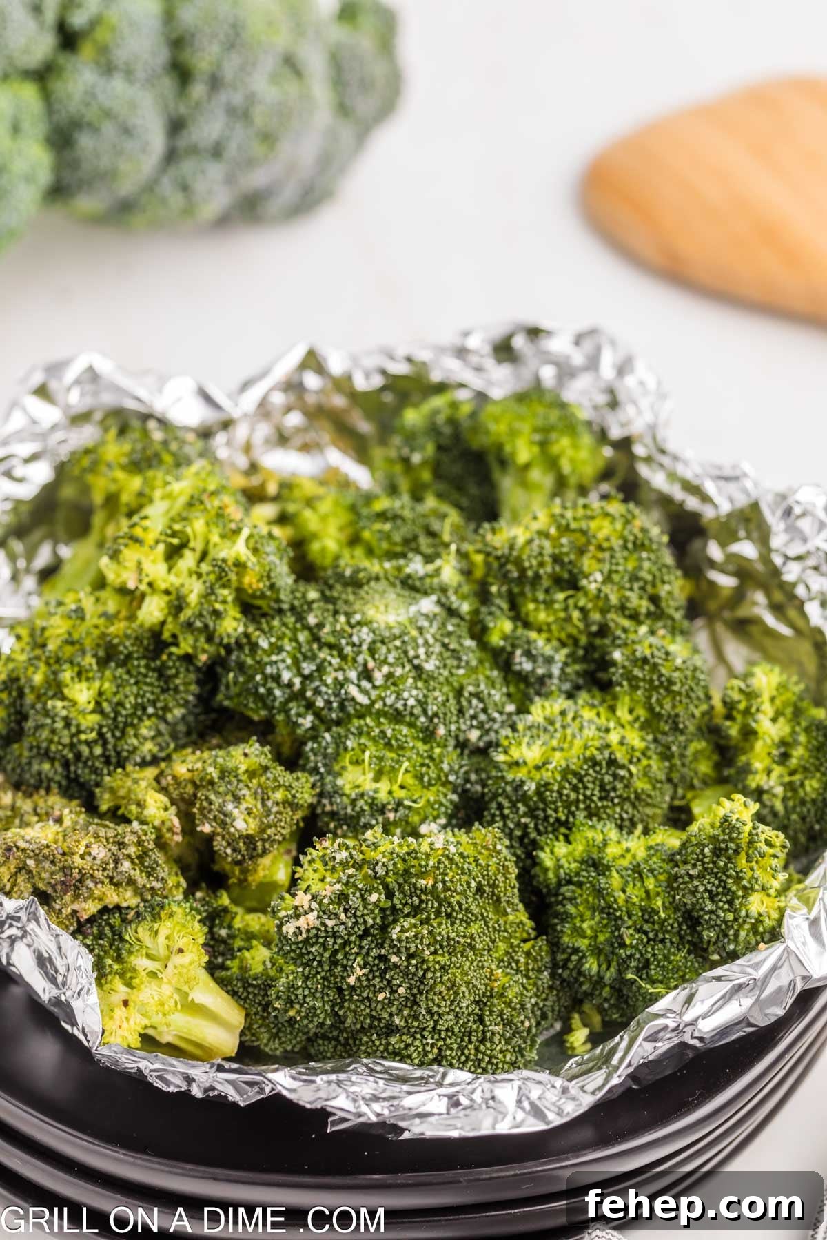 Grilled Broccoli close up image