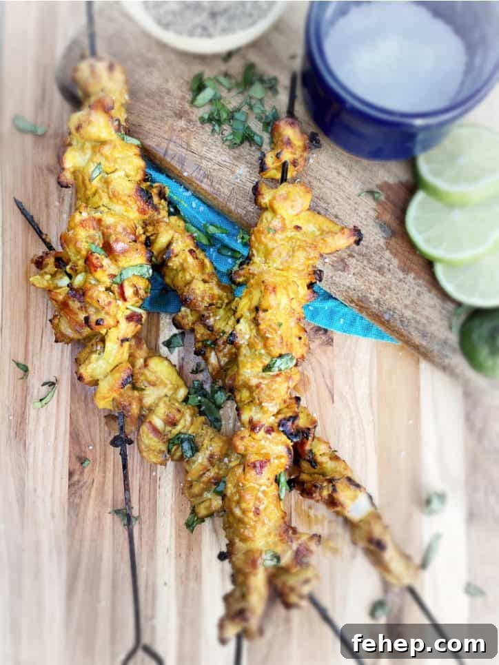 peanut sauce chicken skewers