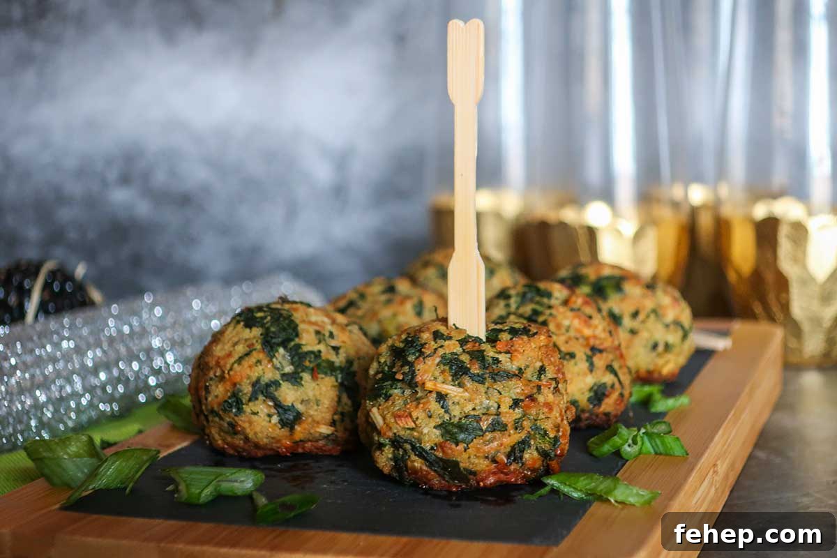 26 Addictive Gluten-Free Game Day Recipes Fans Devour 22 6 spinach balls on a wooden board