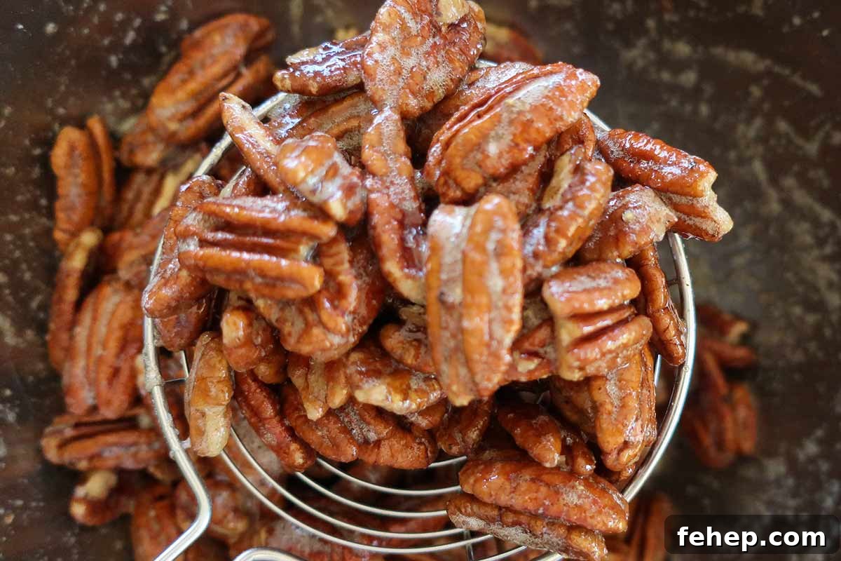 26 Addictive Gluten-Free Game Day Recipes Fans Devour 28 Sweet and salty maple-glazed pecans with brown sugar, shown up close