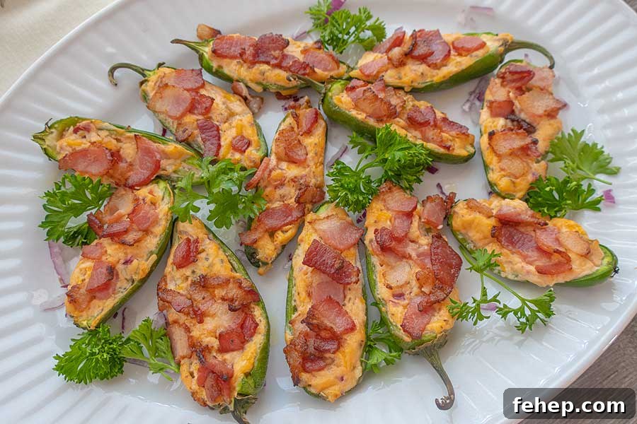 26 Addictive Gluten-Free Game Day Recipes Fans Devour 10 jalapano and bacon with cheese poppers on a platter for game day
