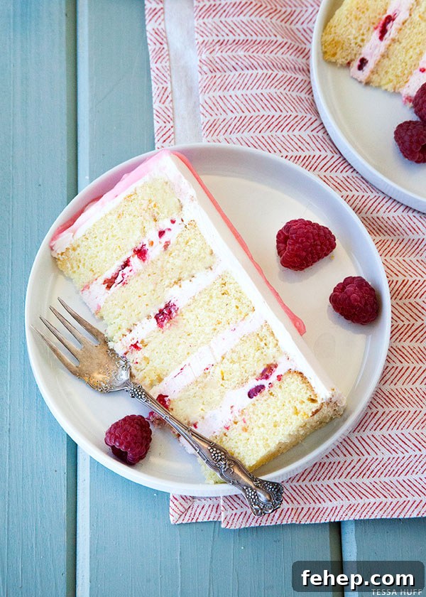 Raspberry and Blood Orange Layer Cake Recipe 6 fresh raspberries and a blood orange glaze | Raspberry & Blood Orange Cake| Recipe by Tessa Huff for TheCakeBlog.com