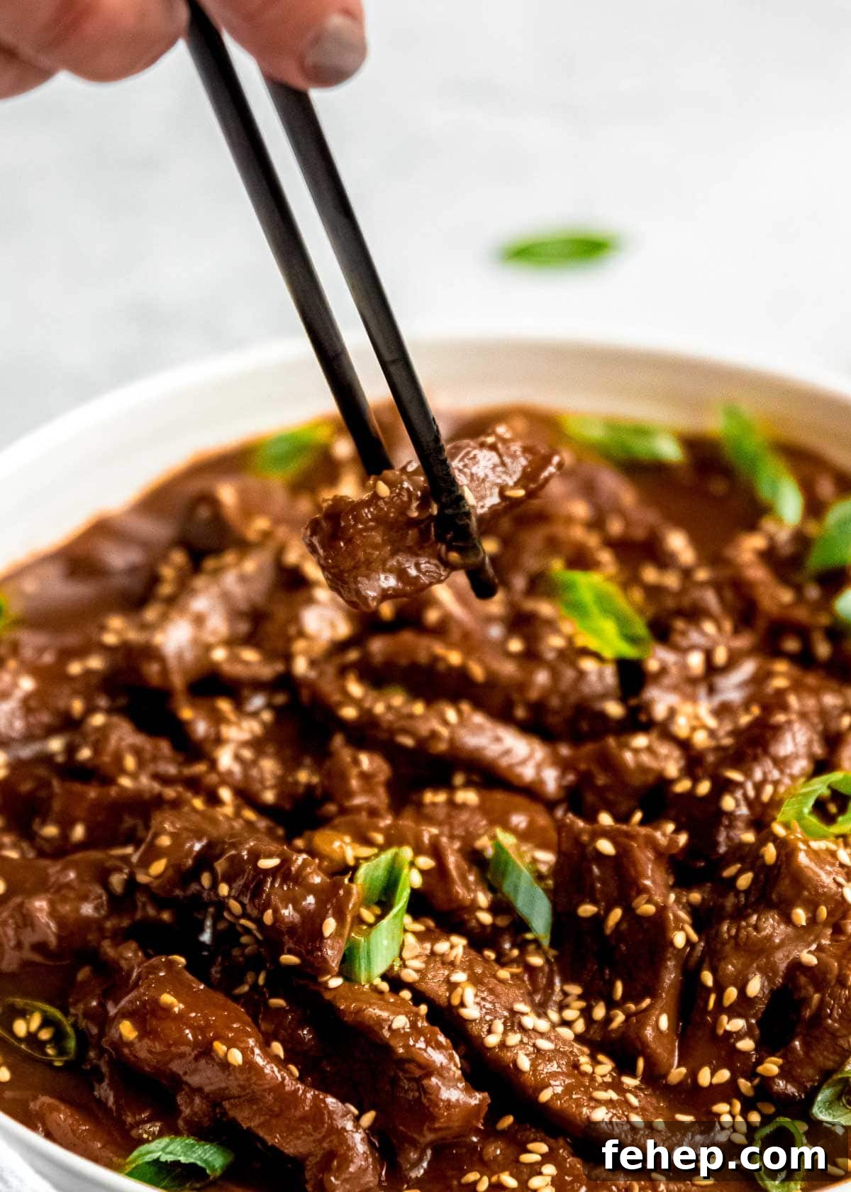 Instant Pot Mongolian Beef Recipe — Tender, Savory Weeknight Meal 10 close up of mongolian beef
