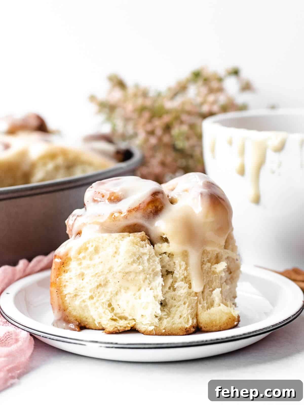 Quick cinnamon rolls with cream cheese icing.
