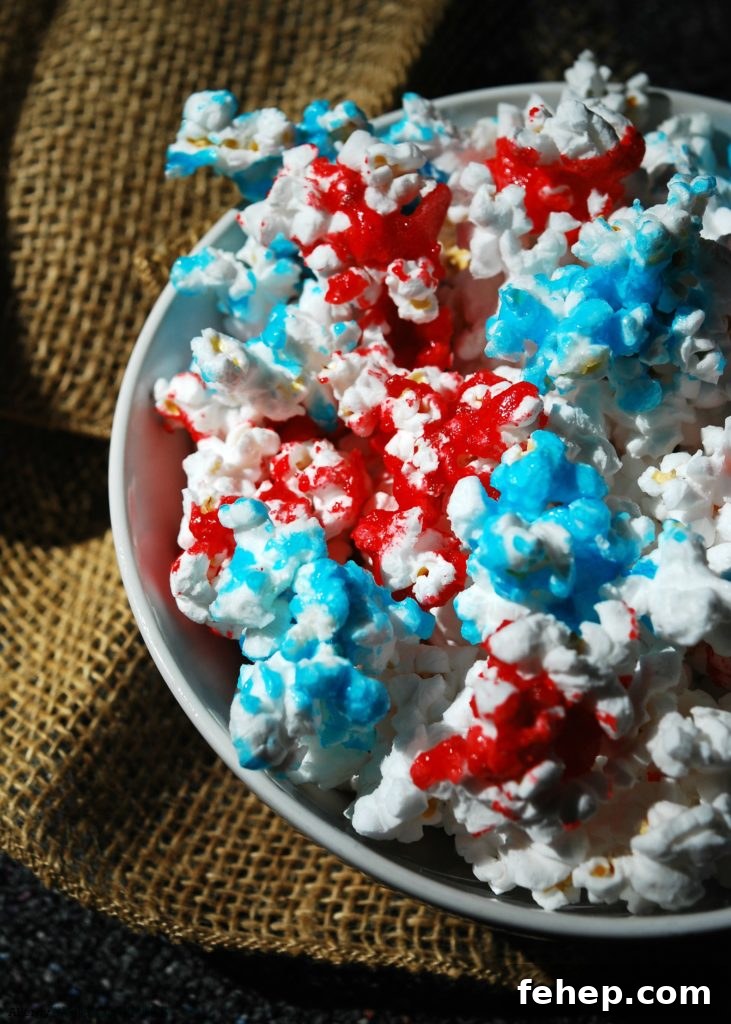 Patriotic 3-Ingredient Popcorn Recipe — Allergy-Friendly Snack 6 No Bake 4th of July Treat