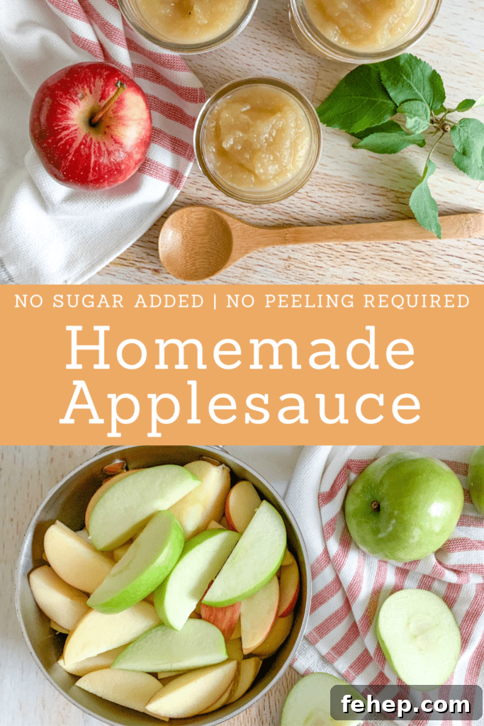 Homemade Unsweetened Applesauce Recipe — Simple & Natural 10 Homemade applesauce with no added sugar.