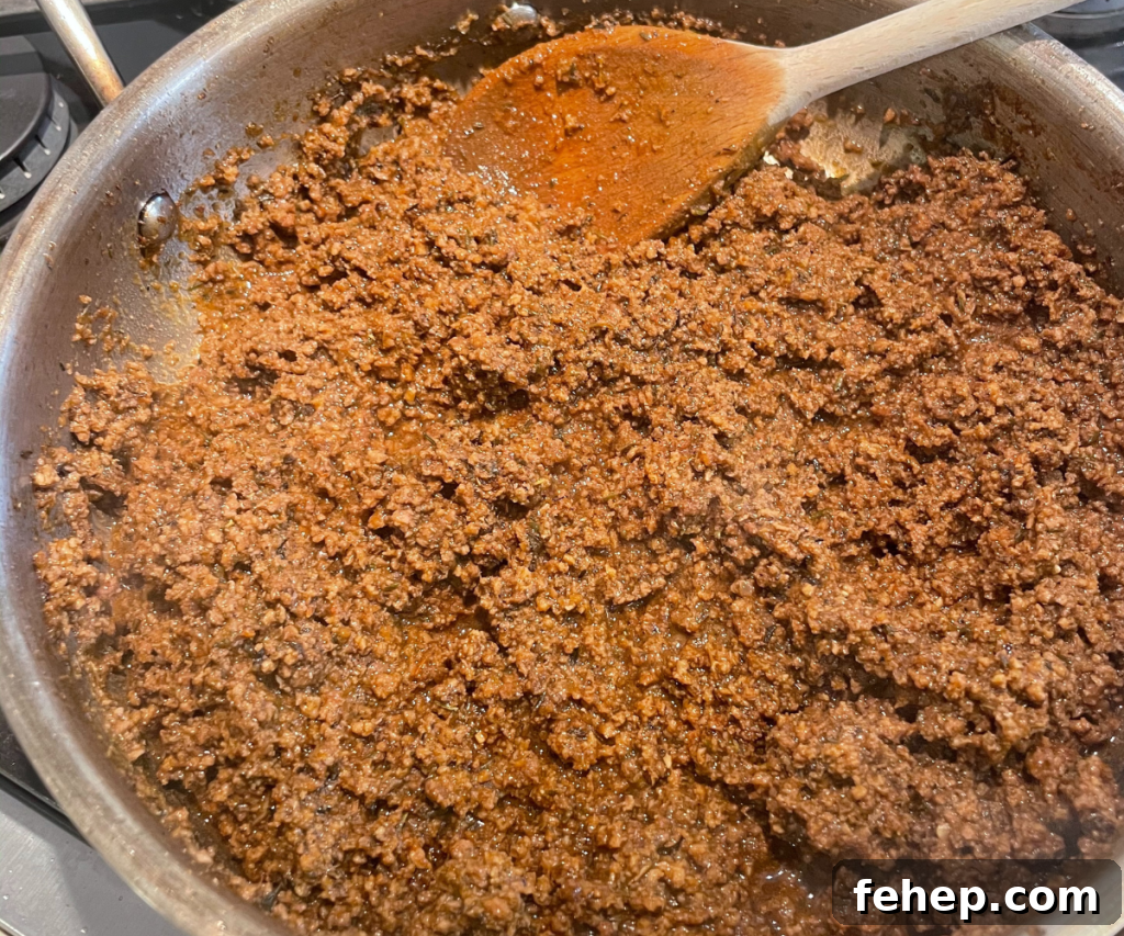 ground beef after blending