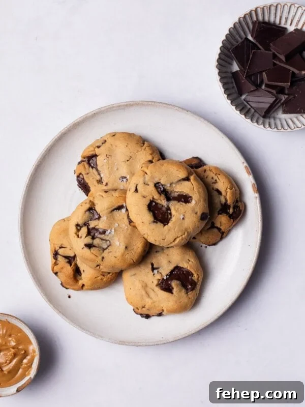 Vegan Peanut Butter Cookies on a plate.
