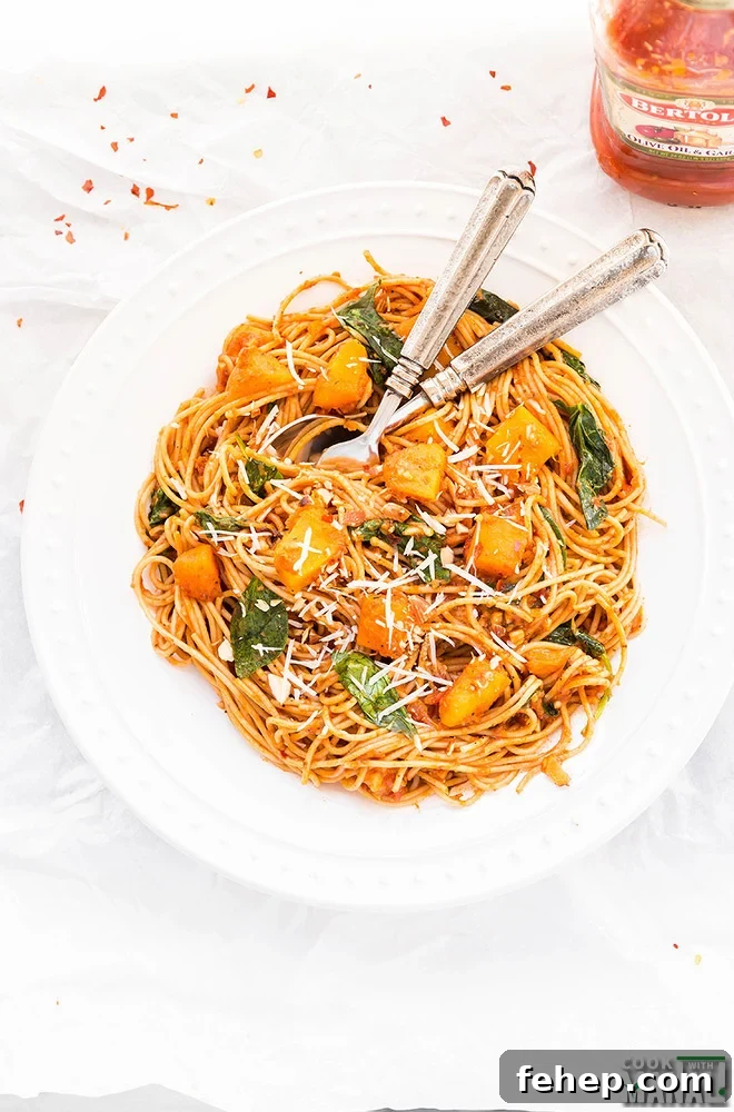 butternut-squash-spinach-pasta