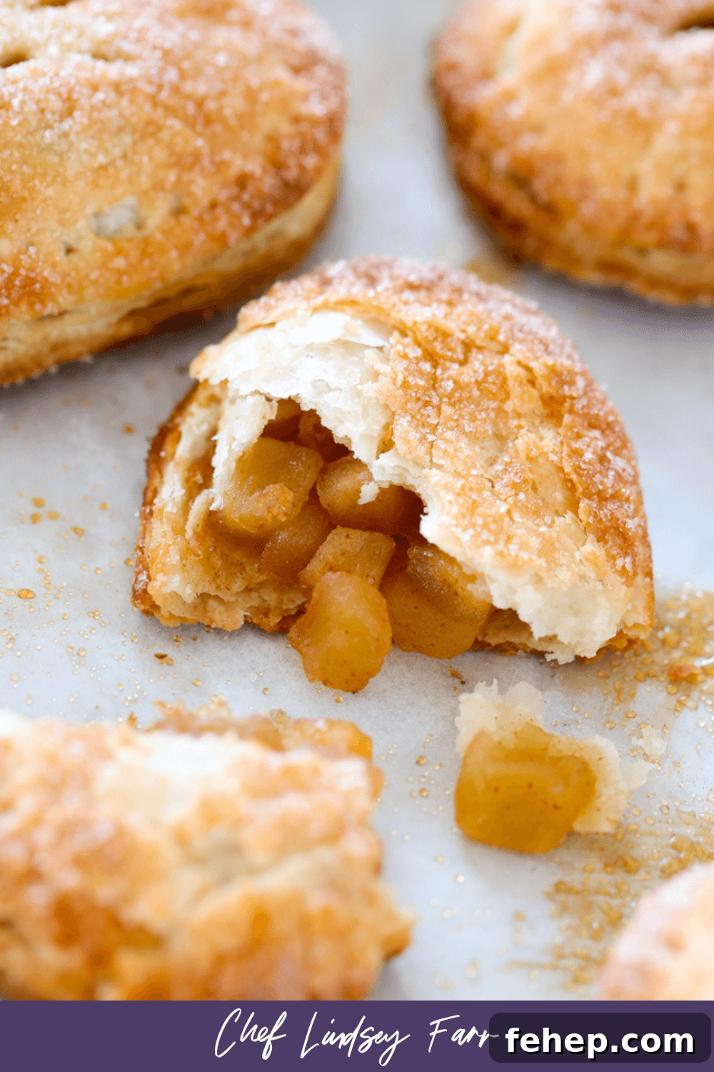 Mini Apple Hand Pies: Flaky Pocket Pies with Cinnamon Filling 20 Apple Hand Pies Purple Border