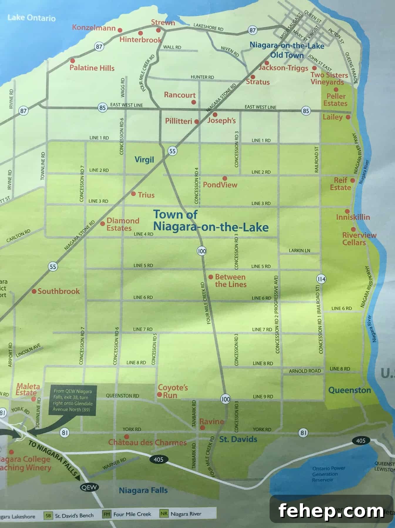 Romantic Niagara Getaway Guide: Weekend Ideas and Top Spots 3 NOTL Wine Map