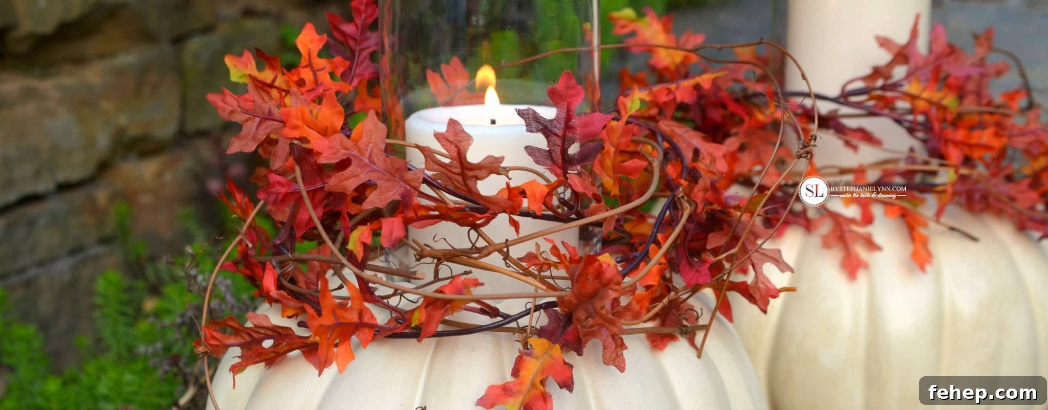 Pumpkin candle holders craft