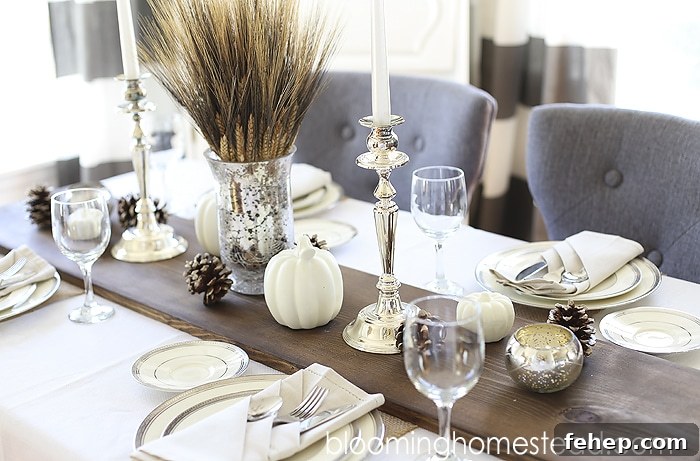 Rustic wood table runner