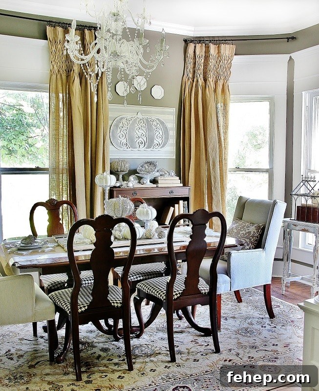 Dining room fall decorating ideas