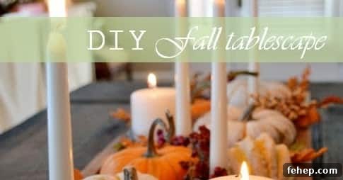 Simple table dressing for fall