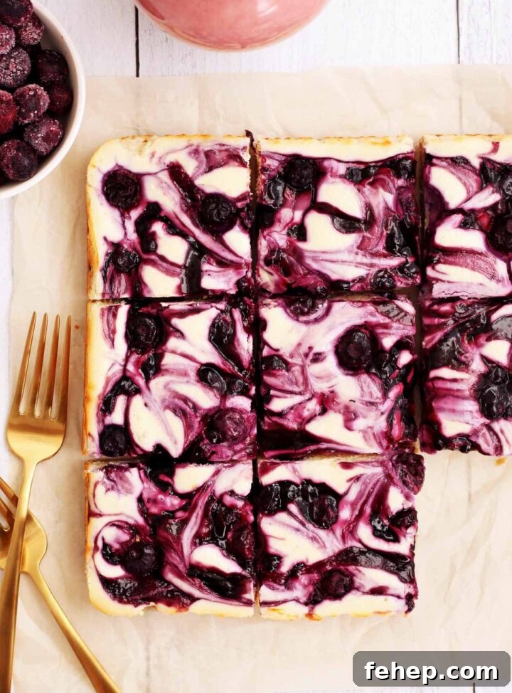 White Chocolate Blueberry Cheesecake Bars Recipe 2 blueberry cheesecake bars