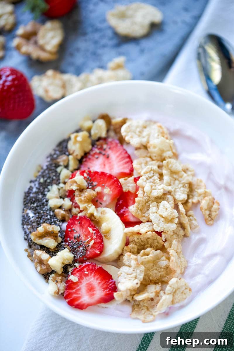 eating healthy smoothie bowl