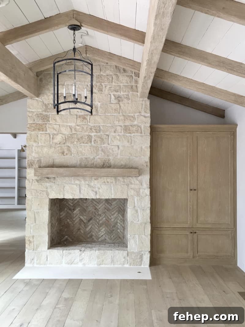 Stone Veneer Fireplace Renovation: Step-by-Step Transformation 6 Gianetti Home limestone fireplace inspiration