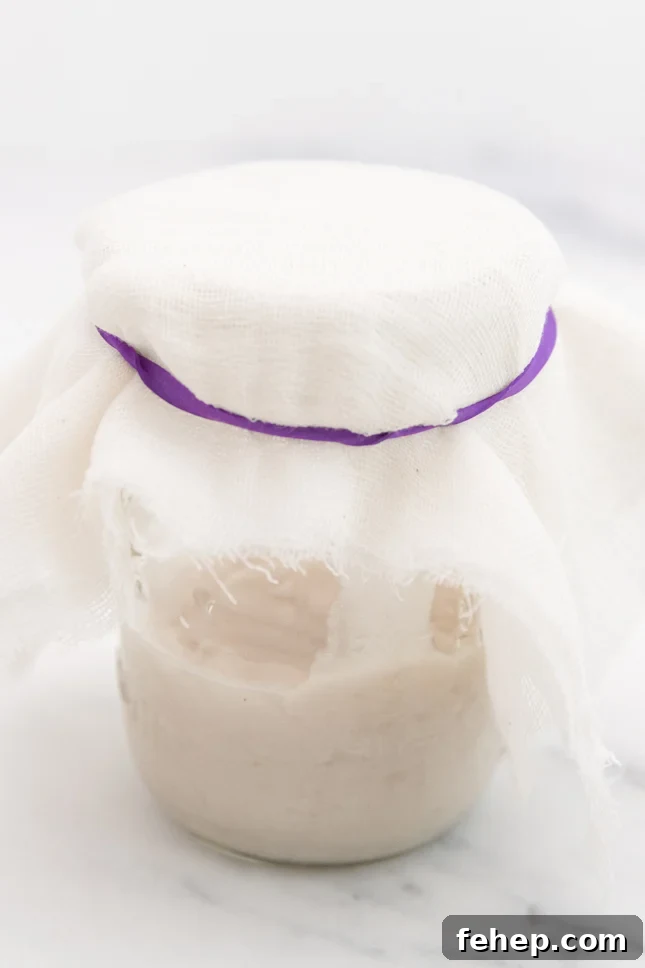 Photo of a covered jar of coconut yogurt