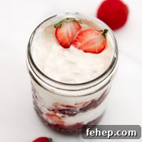 Square photo of a glass jar of coconut yogurt