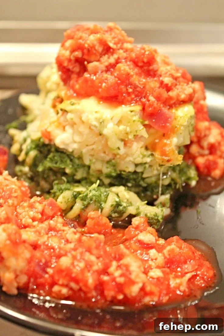 Spinach pasta casserole