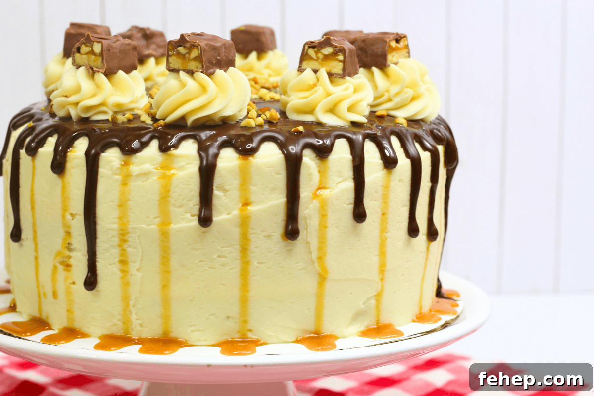 Decadent Snickers Layer Cake Recipe for Chocolate Peanut Lovers 6 img 35235 5
