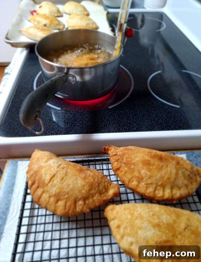 frying little hand-held pies.