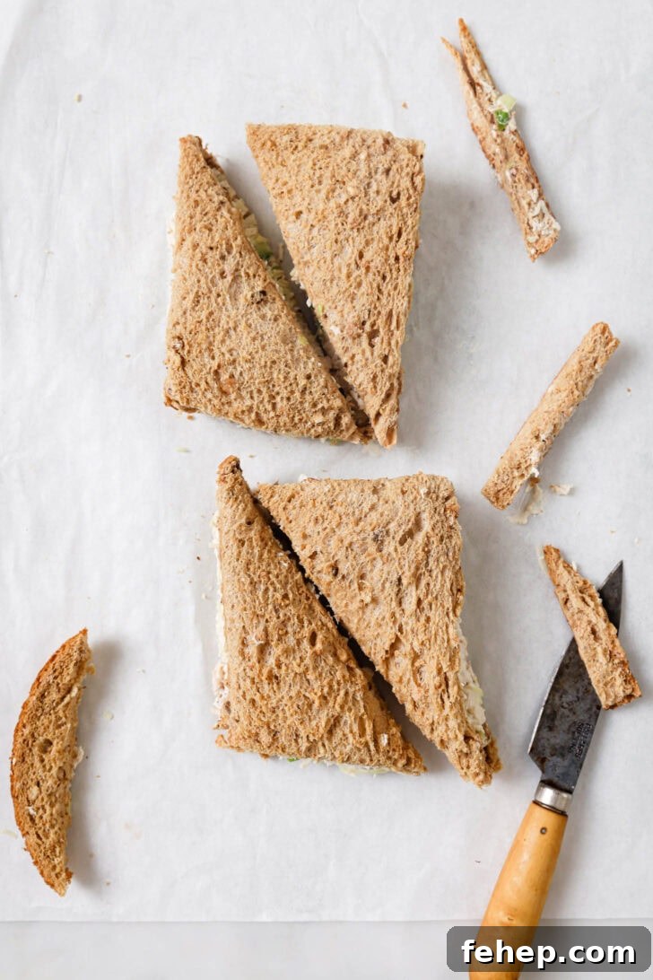 Creamy Chicken Mayo Sandwich Recipe for Balanced Flavor 16 Crust removed from Chicken Sandwiches and cut into triangles.