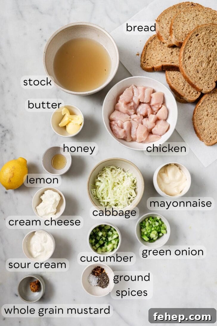 Creamy Chicken Mayo Sandwich Recipe for Balanced Flavor 5 Ingredients for Chicken Sandwiches