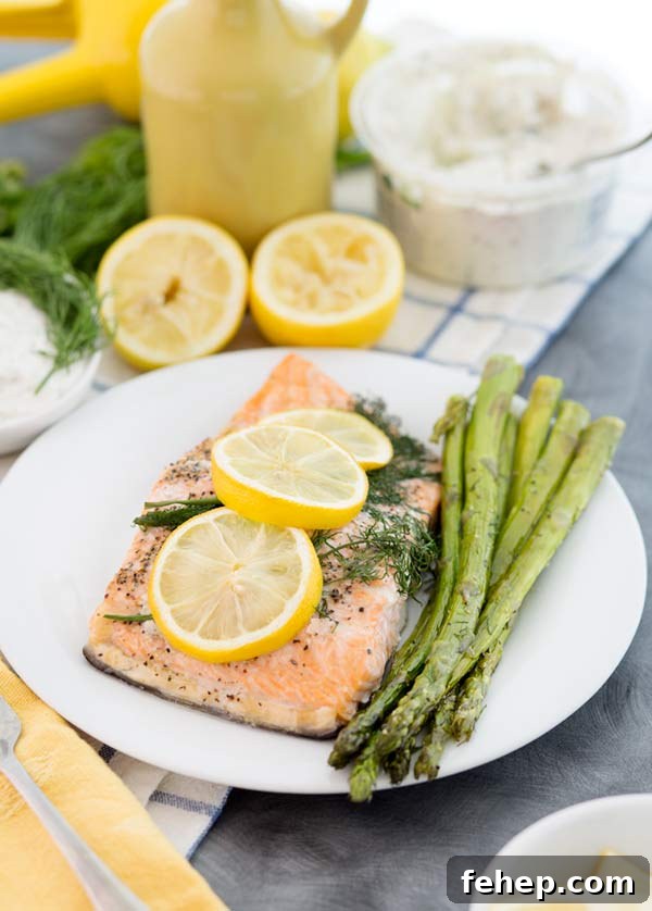 Roasted Salmon with Asparagus and Lemon Garlic Glaze 3 Salmon and Asparagus Recipe