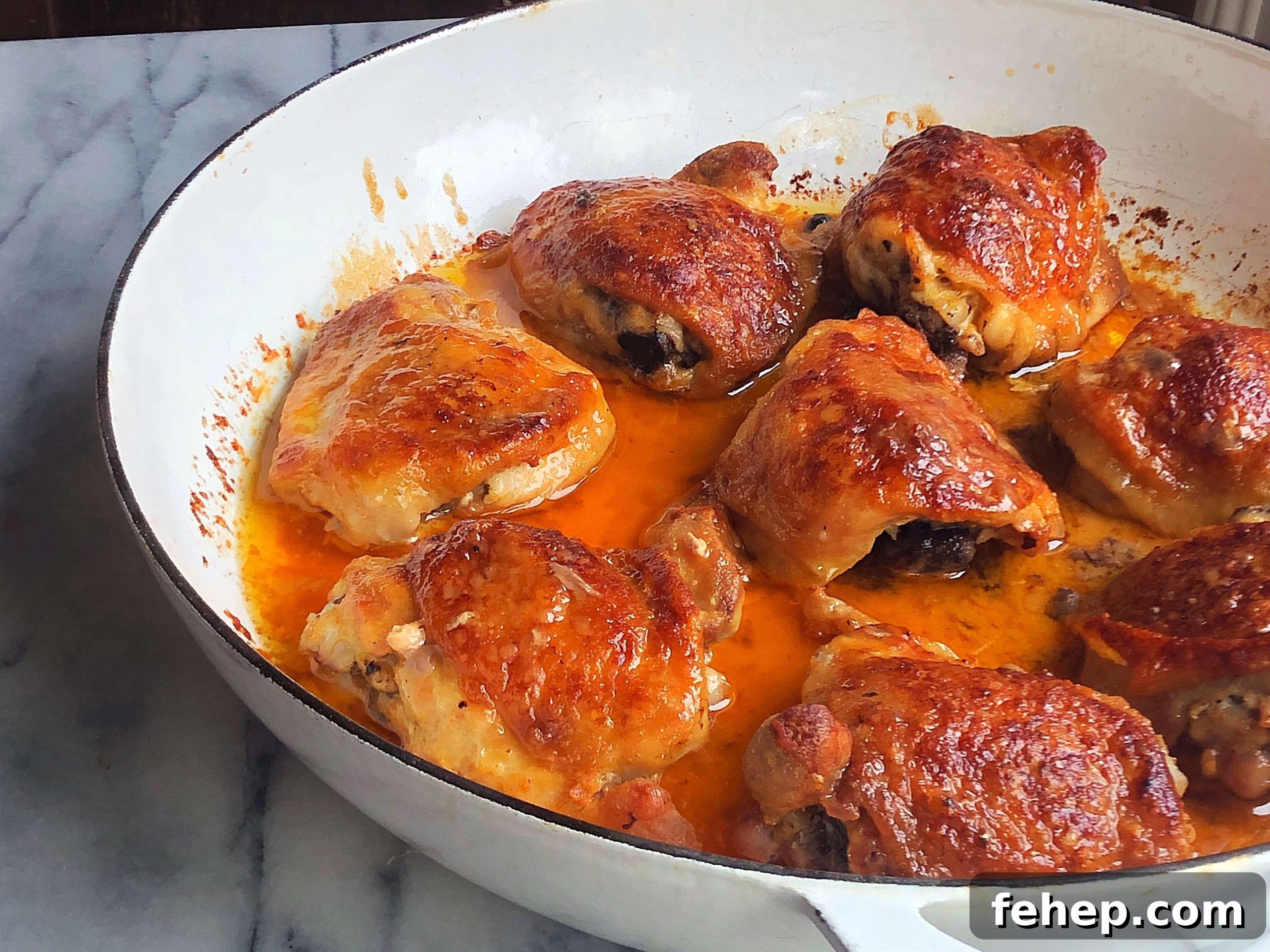 Buffalo Bake Chicken Thighs Finished and Ready to Serve!