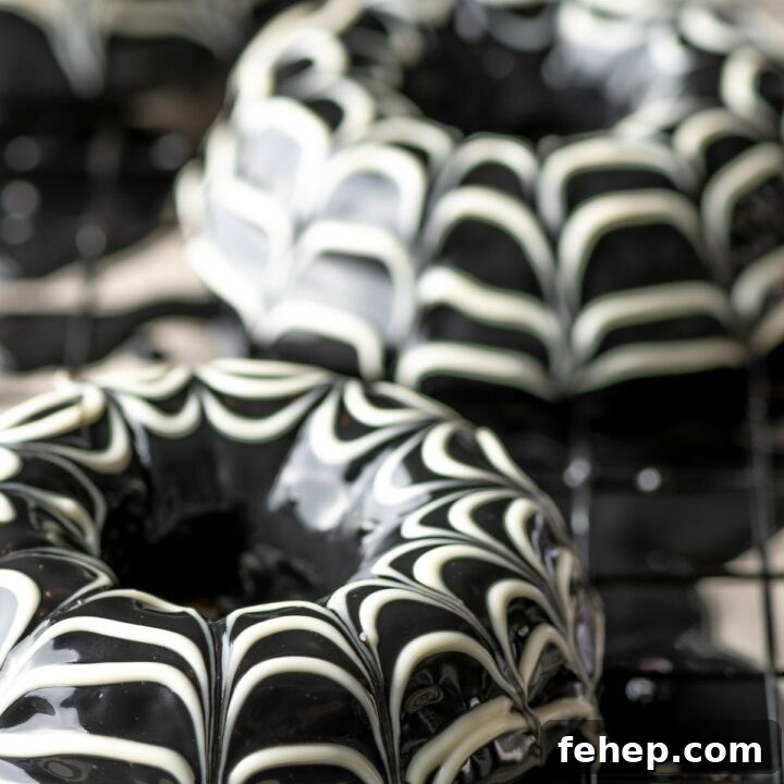 Keto Halloween Donuts With Chocolate Glaze