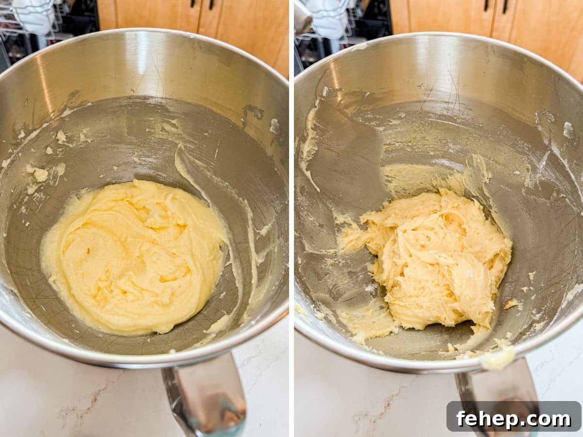 Moist Orange Cranberry Cake Recipe with Zesty Glaze 6 Wet ingredients added to the bowl and mixed in.