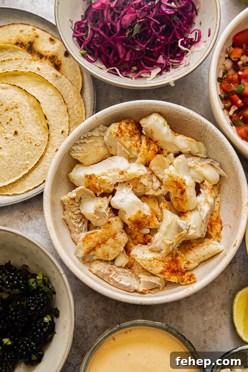 Grilled Fish Tacos with Blackberry Chili-Lime Salsa 4 fish tacos components