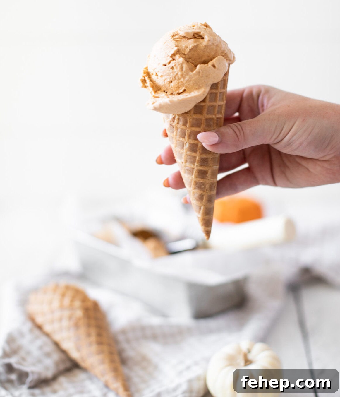 Pumpkin Pie Ice Cream cone