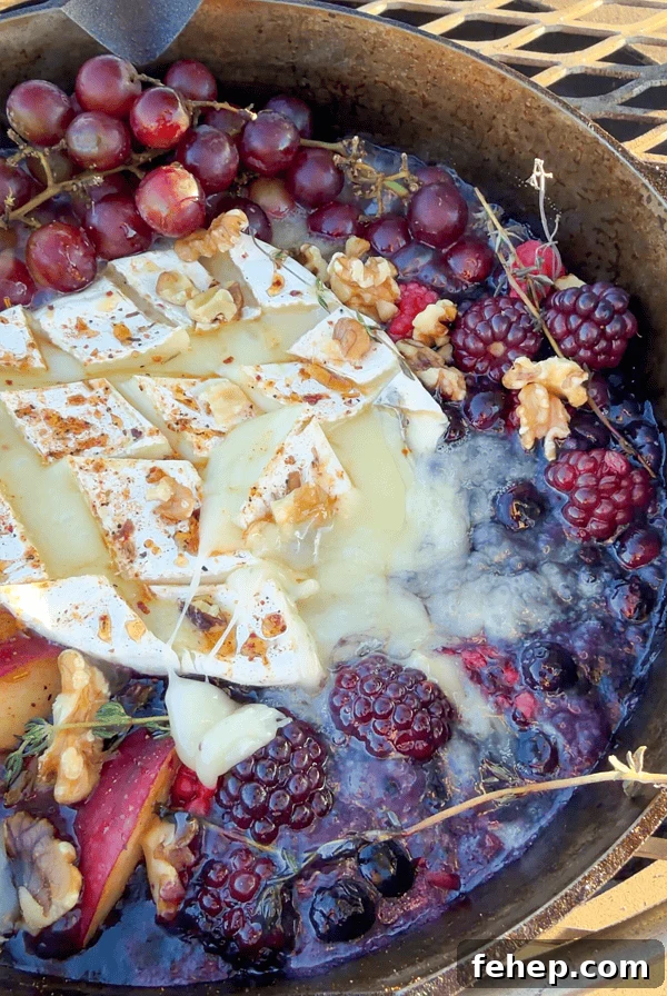 Griddle Bacon and Eggs: Perfectly Cooked Breakfast in Minutes 12 Campfire brie cheese dip with berries.