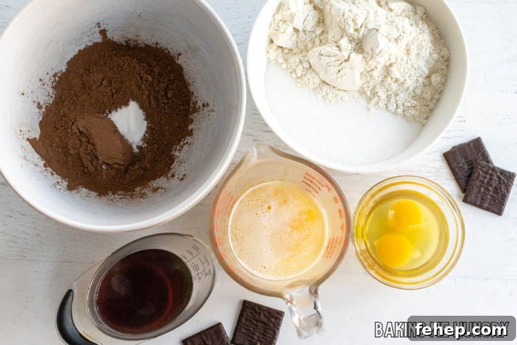 ingredients in bowls