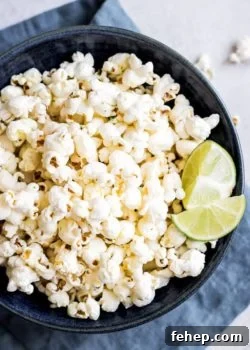 Popcorn with sea salt and lime zest