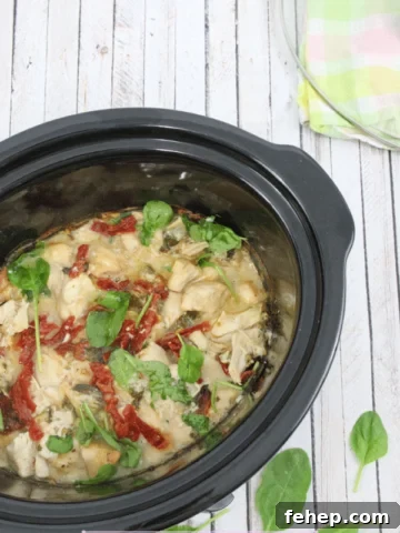 Slow cooker dairy-free tuscan chicken