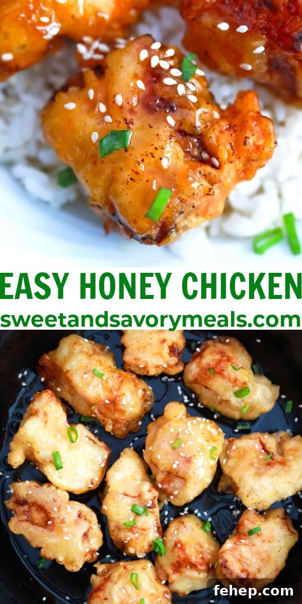 easy honey chicken pin