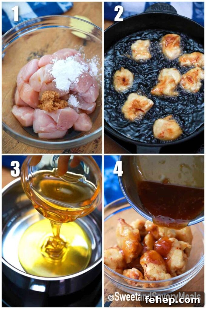 steps how to make honey chicken