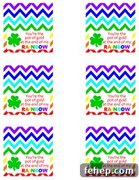 St. Patrick’s Day Rainbow Skittles Treat Bags 6 Printable label sample for St. Patrick's Day Rainbow Skittles Treat Bags.