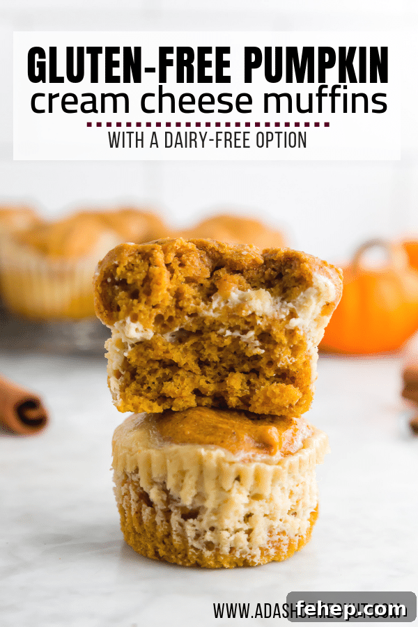Layering Pumpkin Batter and Cream Cheese Filling Process photos showing the batter and layering in a muffin tin.