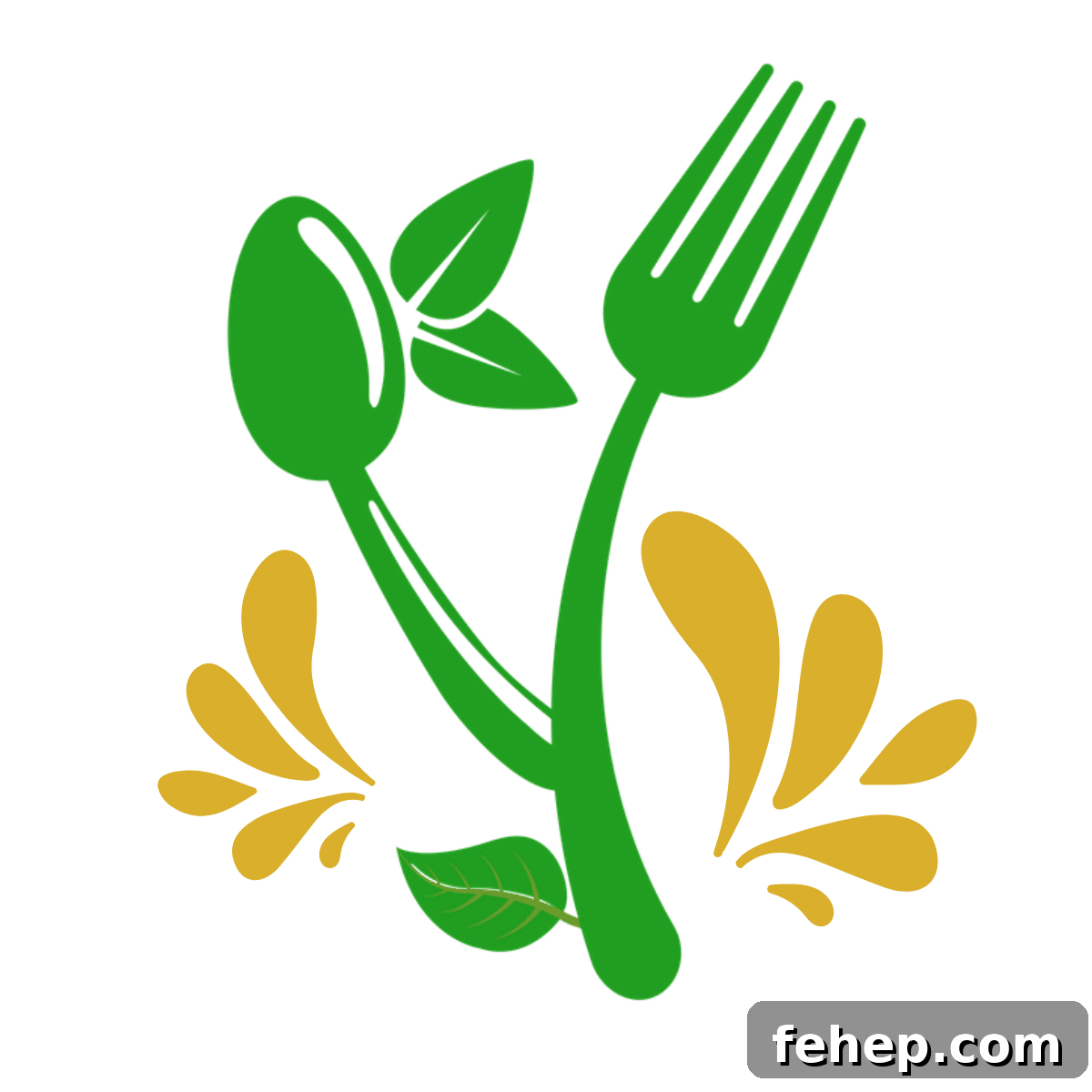 graphic of fork and spoon connected in a plant.