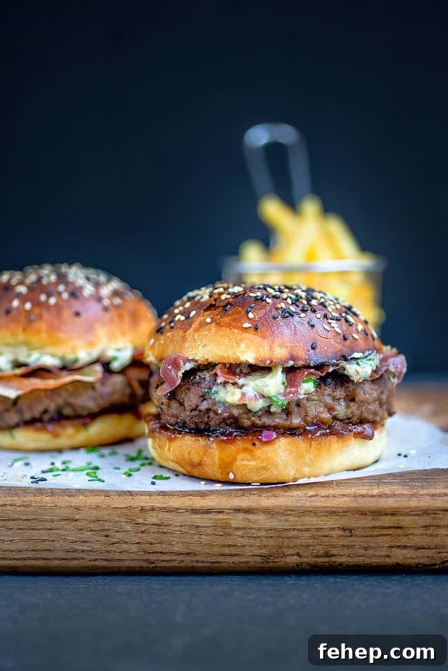 Mouthwatering Homemade Burger Recipes for Every Craving 2 Blue cheese burger on brioche