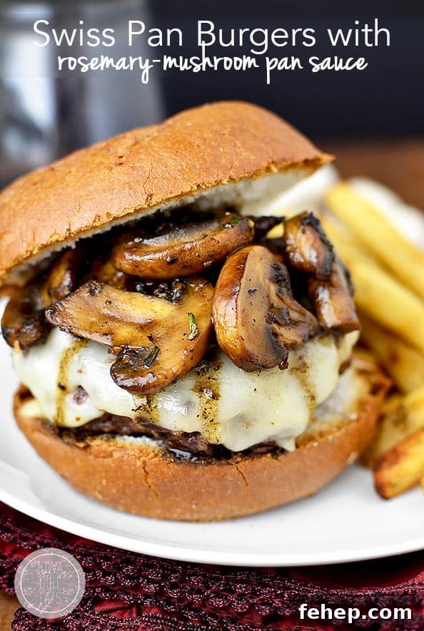 Mouthwatering Homemade Burger Recipes for Every Craving 3 Swiss pan burger with mushrooms