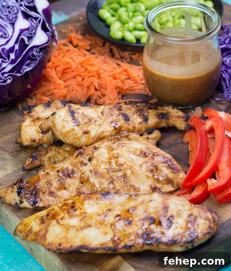 Grilled Thai Chili Chicken is the perfect combination of sweet and spicy! This chicken makes an incredible dinner, salad or wrap option.