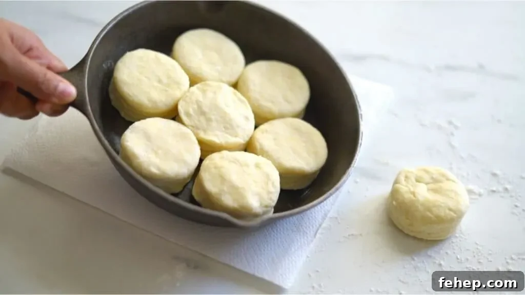 30-Minute Homemade Biscuits Without Buttermilk: Flaky Recipe 6 easy homemade biscuits in cast iron skillet