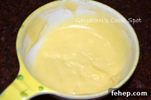 Cream ghee and rice flour